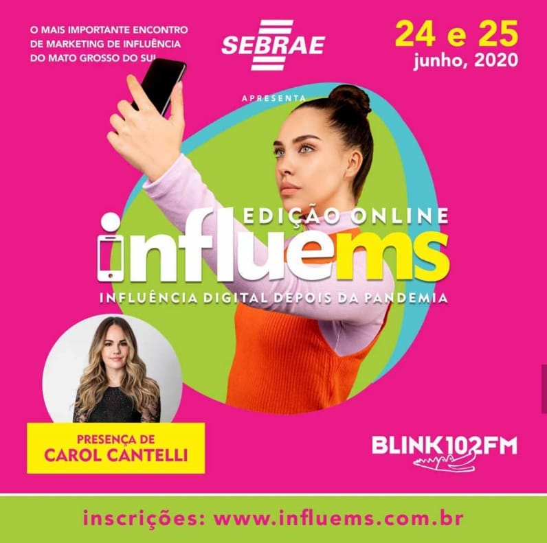 Evento online re&uacute;ne mais de 16 personalidades do mundo digital de Mato Grosso do Sul, incluindo a maior influenciadora do Estado, Carol Cantelli
