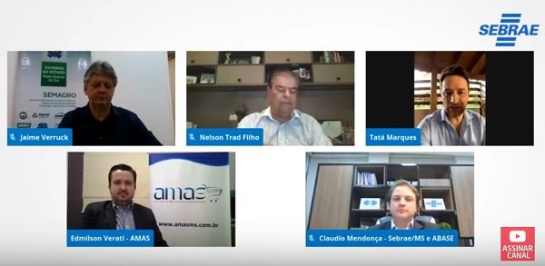 Live pode ser assistida novamente nos canais oficias do Sebrae/MS